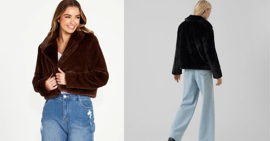 Cropped Faux Fur Coats